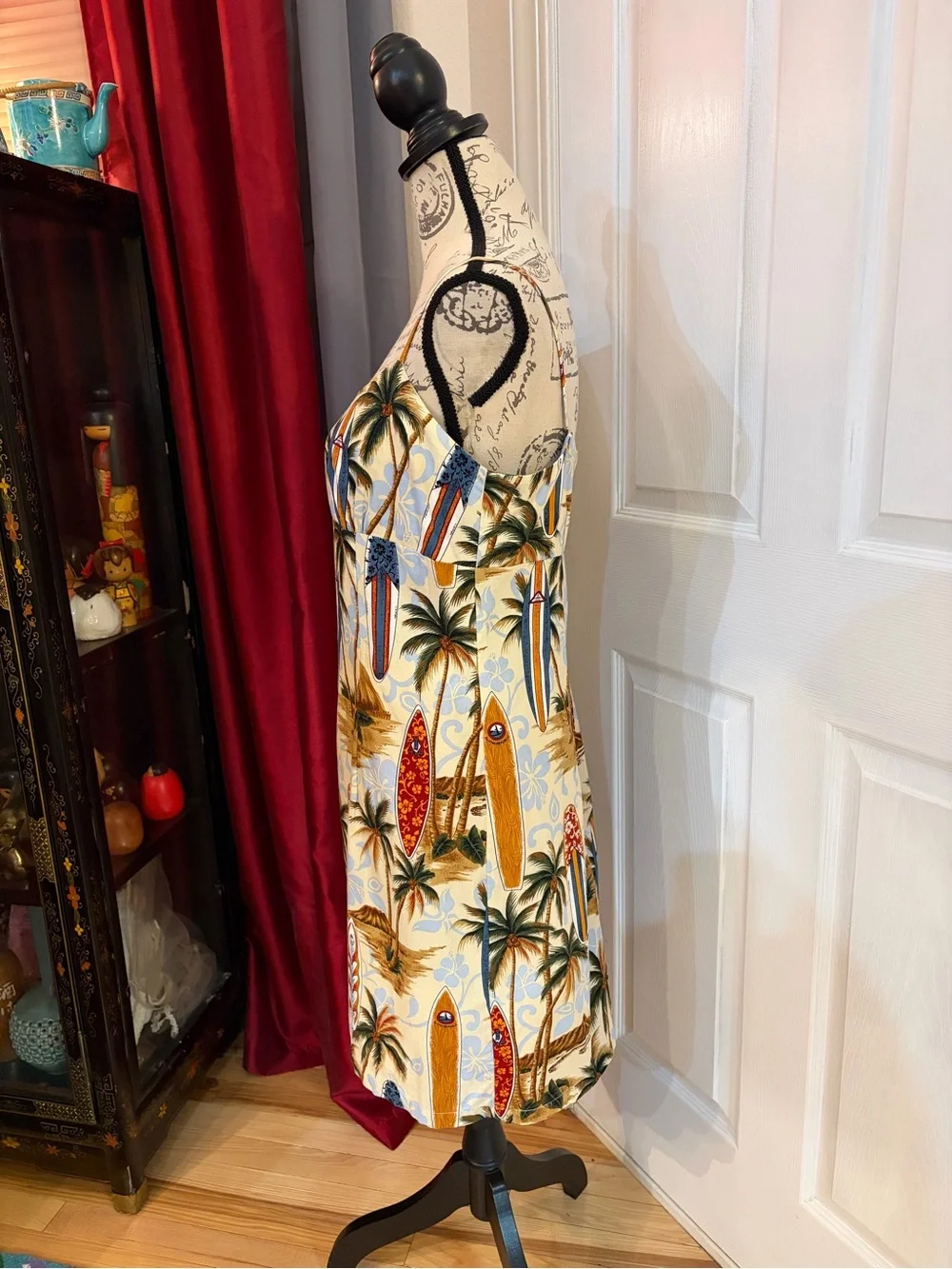 RARE Aloha Republic Sleeveless Surfboard Print Midi Dress - Picture 3 of 7